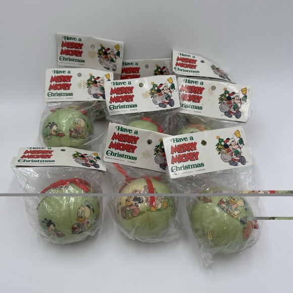 Disney Other - Vintage Disney Baby's 1st Christmas Ornament Lot 9 Mickey Minnie NOS Taiwan